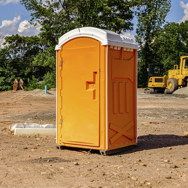 can i customize the exterior of the porta potties with my event logo or branding in Stewartsville